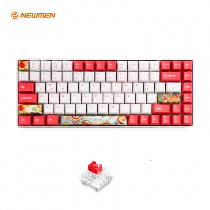 Bàn phím không dây Newmen Cơ GM840 Red Swith